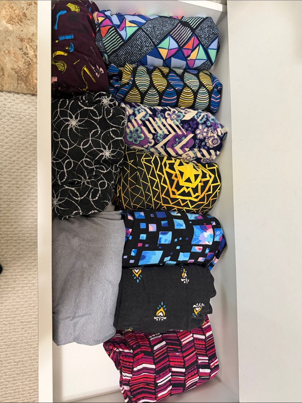 LuLaRoe Multicolor Patterned Leggings - Geometric & Floral Prints